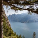 Traunstein Aussicht beim Aufstieg am Naturfreundesteig