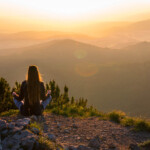 am Traunstein die Sonne genießen Sonnenaufgang