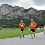 Mondsee Halbmarathon 2017 mit meinem Bruder Karl beim Lauf vor der Drachenwand, am 4. Juni
